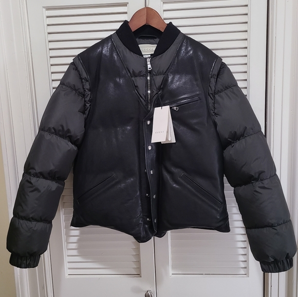 Gucci leather goose down puffer coat - Picture 5 of 16